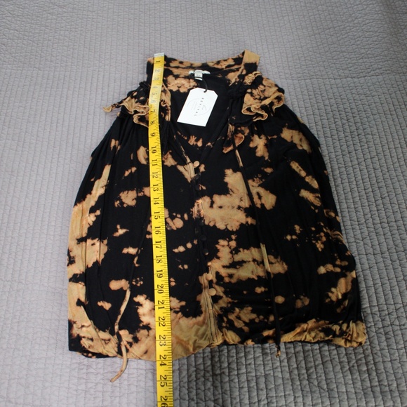 Handmade tie dye Bordeaux for Anthropologie blouse by Hue Revival - Picture 11 of 13